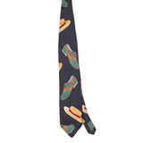 Front Front of Vintage 1990's Don Loper Hat And Shoe Abstract Patterned Tie