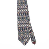 Front Front Detail of Vintage 1990's Henry Grethel Geometric Patterned Tie