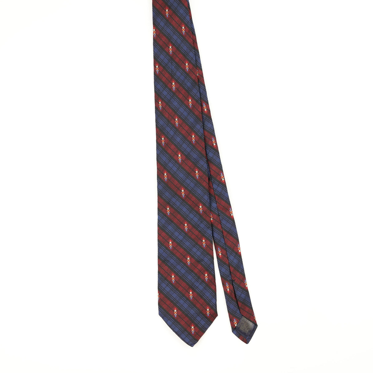 Front Front of Vintage 1990's Brooks Brothers Tartan Toy Soldiers Check Patterned Tie