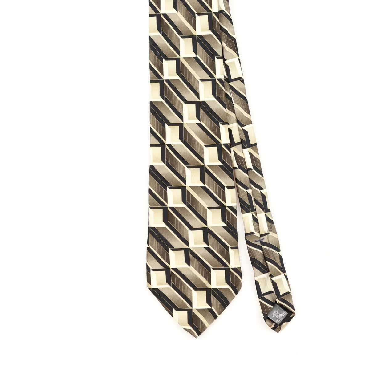 Front Detail of Vintage 1990's Stafford Geometric Patterned Tie