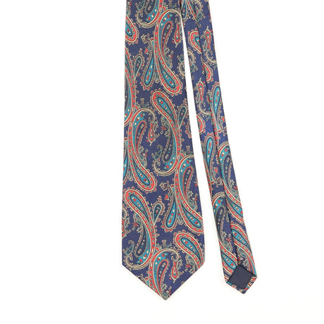 Front Detail of Vintage 1990's Paisley Patterned Tie