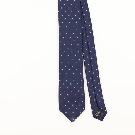 Front Detail of Vintage Polka Dot Patterned Tie