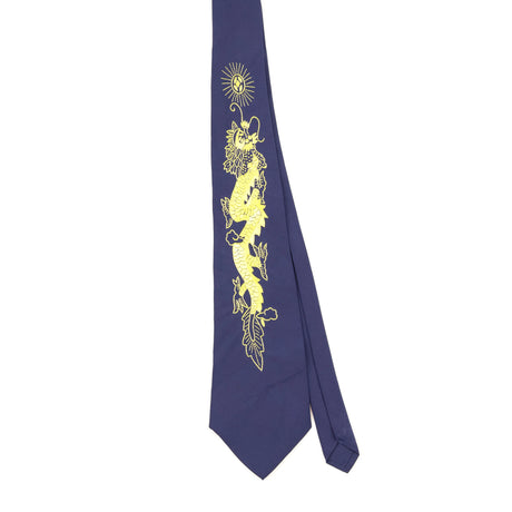 Front of Vintage 1990's Drago Animal Print Patterned Tie