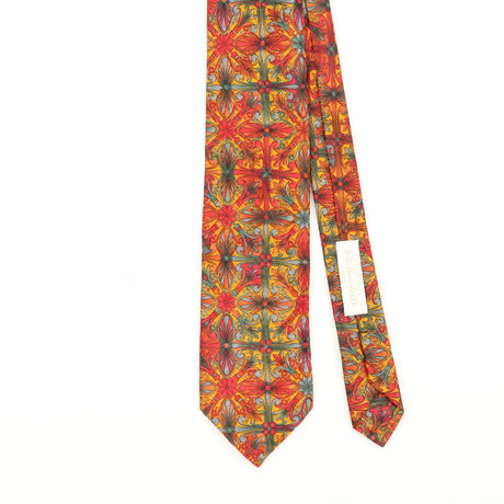 Front Detail of Vintage 1990's Abstract Patterned Tie