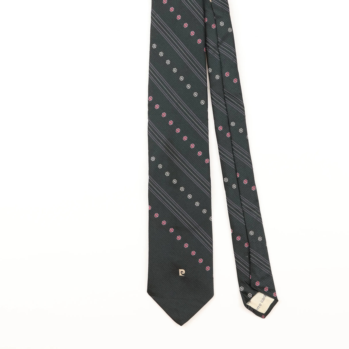 Front Detail of Vintage Pierre Cardin Geometric Patterned Tie