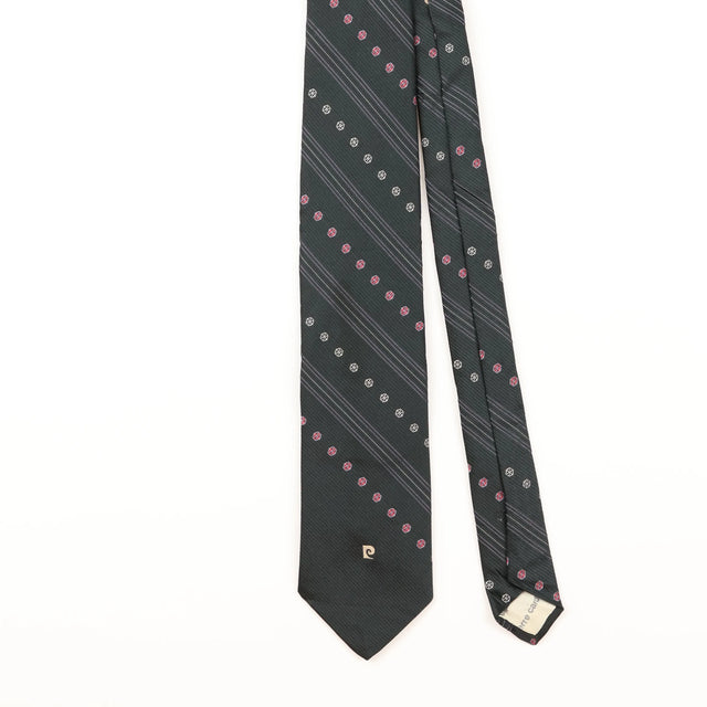 Front Detail of Vintage Pierre Cardin Geometric Patterned Tie
