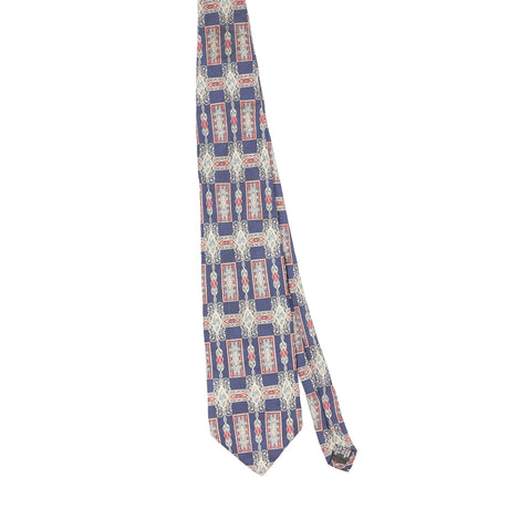 Front Front of Vintage Bill Blass Geometric Patterned Tie