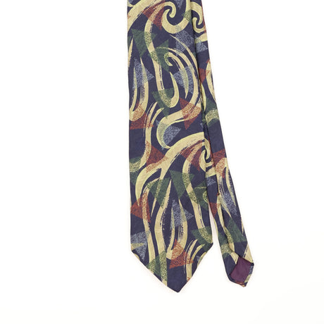 Front Detail of Vintage Abstract Patterned Tie