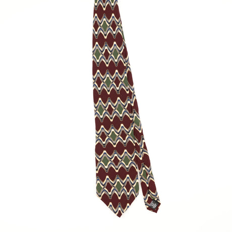Front Front of Vintage 1990's Bill Blass Geometric Patterned Tie