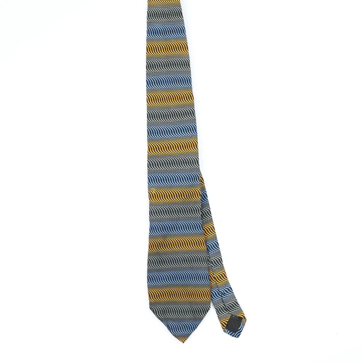 Front Front of Vintage 1990's Waves Geometric Patterned Tie