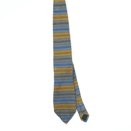 Front Front of Vintage 1990's Waves Geometric Patterned Tie