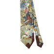 Front Front Detail of Vintage 1990's Tango Circling The Globe Series Abstract Patterned Tie