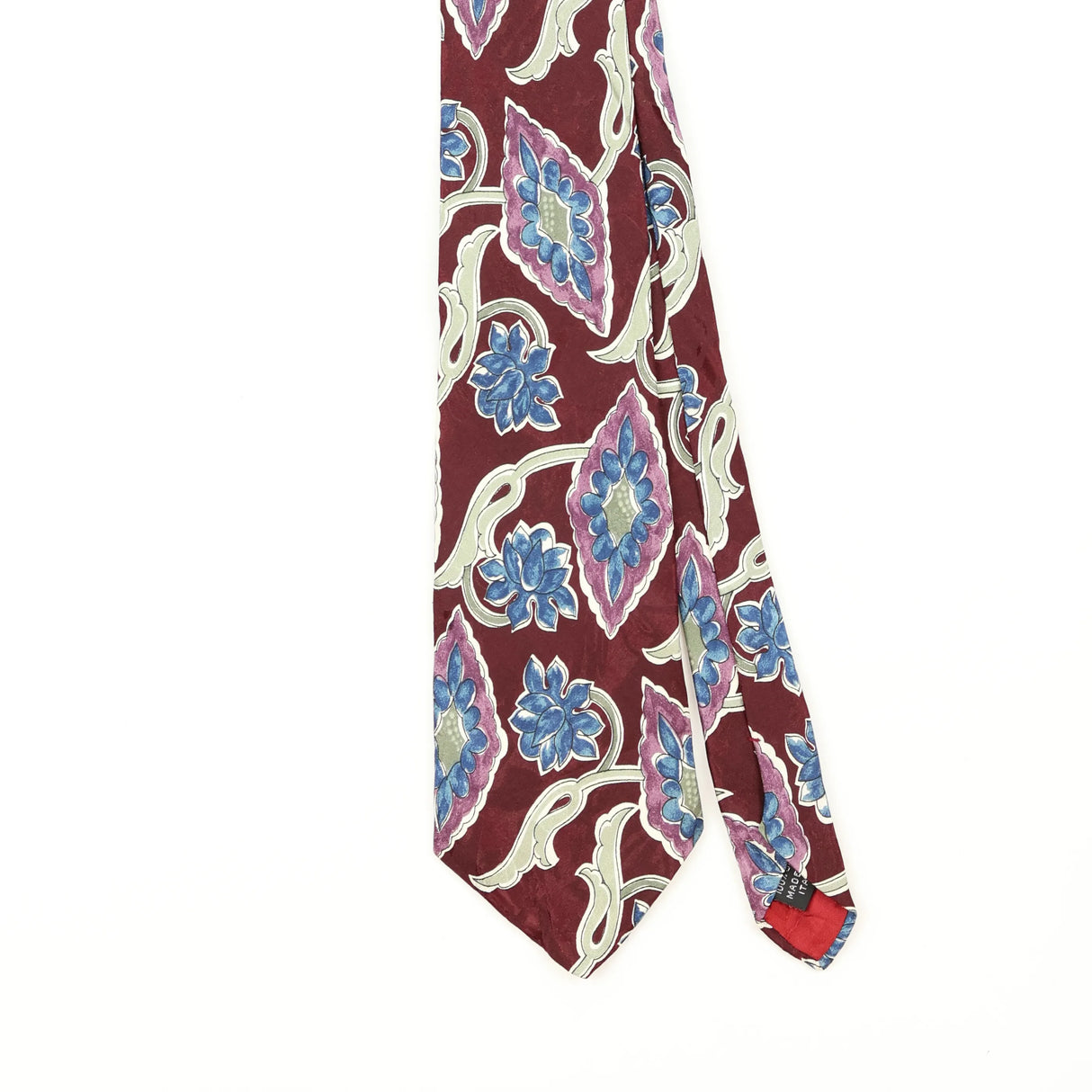Front Front Detail of Vintage 1990's Ted Lapidus Floral Patterned Tie