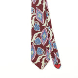 Front Front Detail of Vintage 1990's Ted Lapidus Floral Patterned Tie
