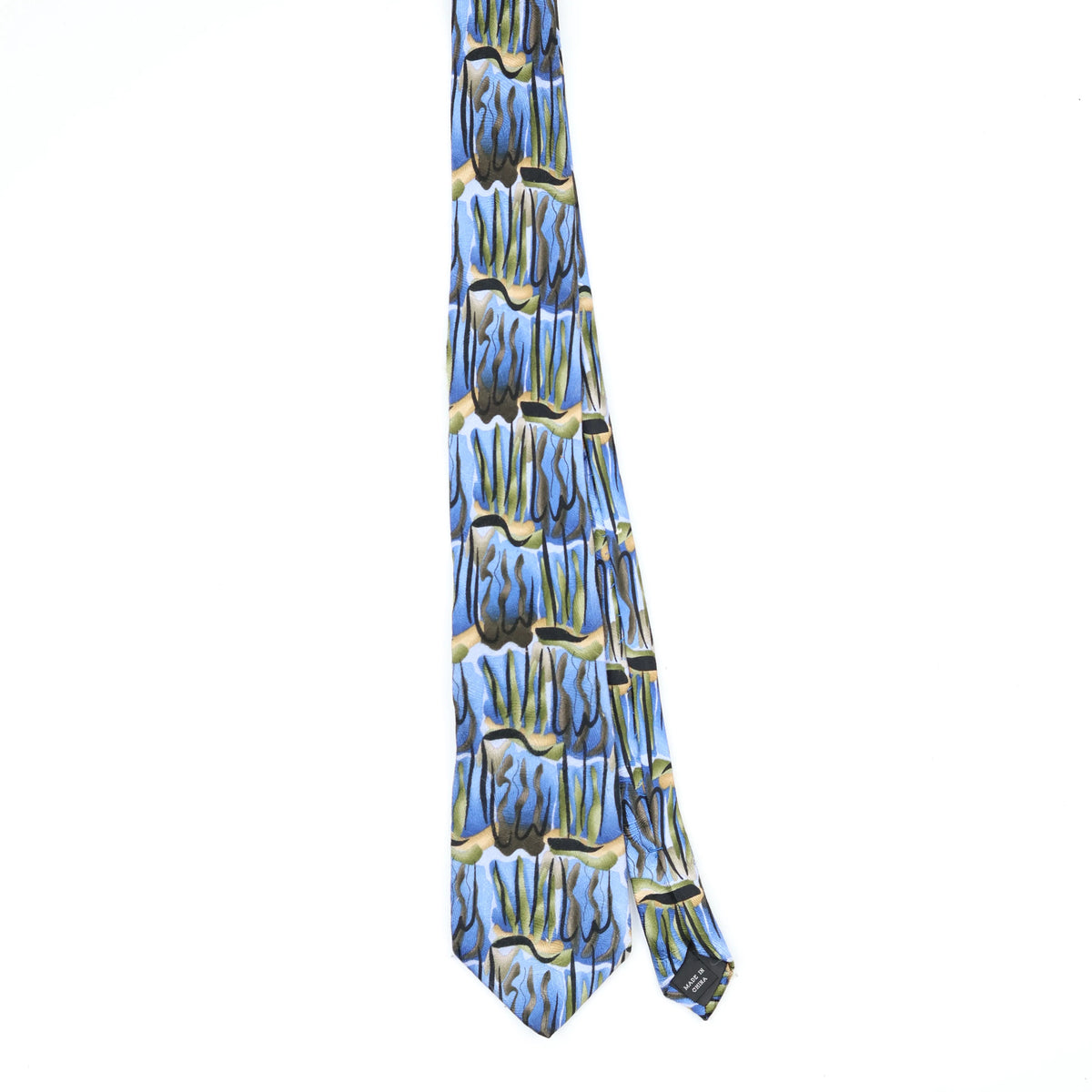 Front Front of Vintage Jerry Garcia Scary Monster Abstract Patterned Tie