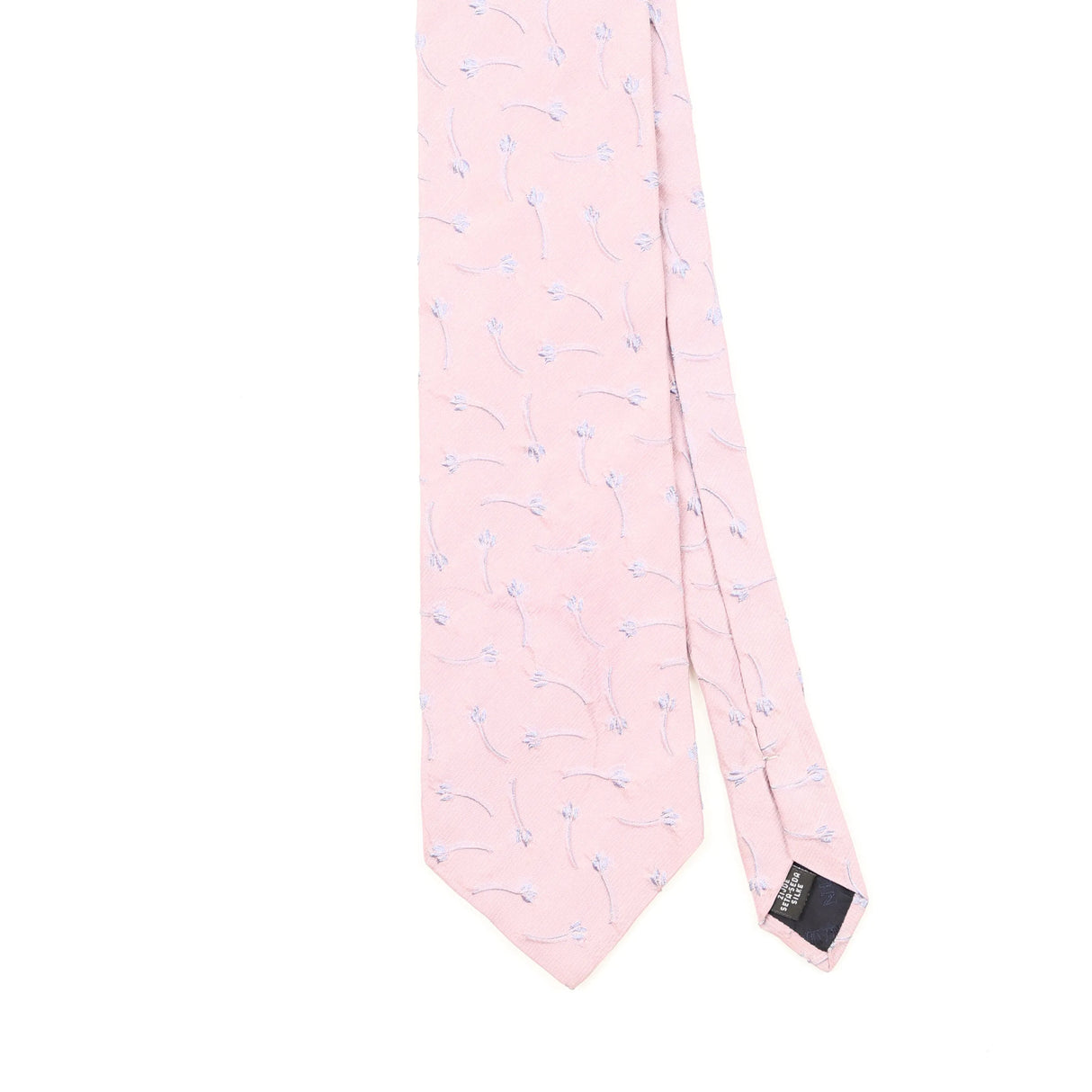 Front Front Detail of Vintage 1990's Pierre Balmain Floral Patterned Tie