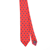 Front Front Detail of Vintage 1990's Polka Dot Patterned Tie
