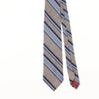 Front Detail of Vintage Repp Striped Patterned Tie