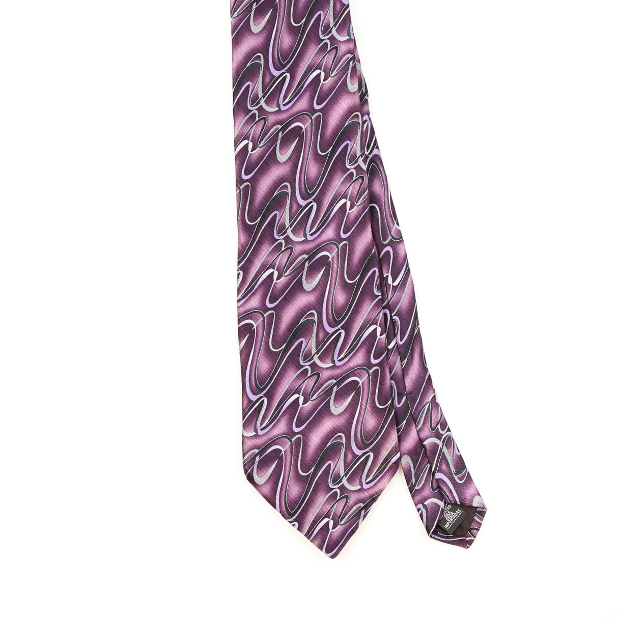 Front Front Detail of Vintage 1990's Don Loper Geometric Patterned Tie