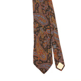 Front Detail of Vintage 1990's Paisley Patterned Tie