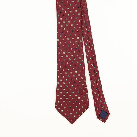 Front Detail of Vintage 1990's Geometric Patterned Tie