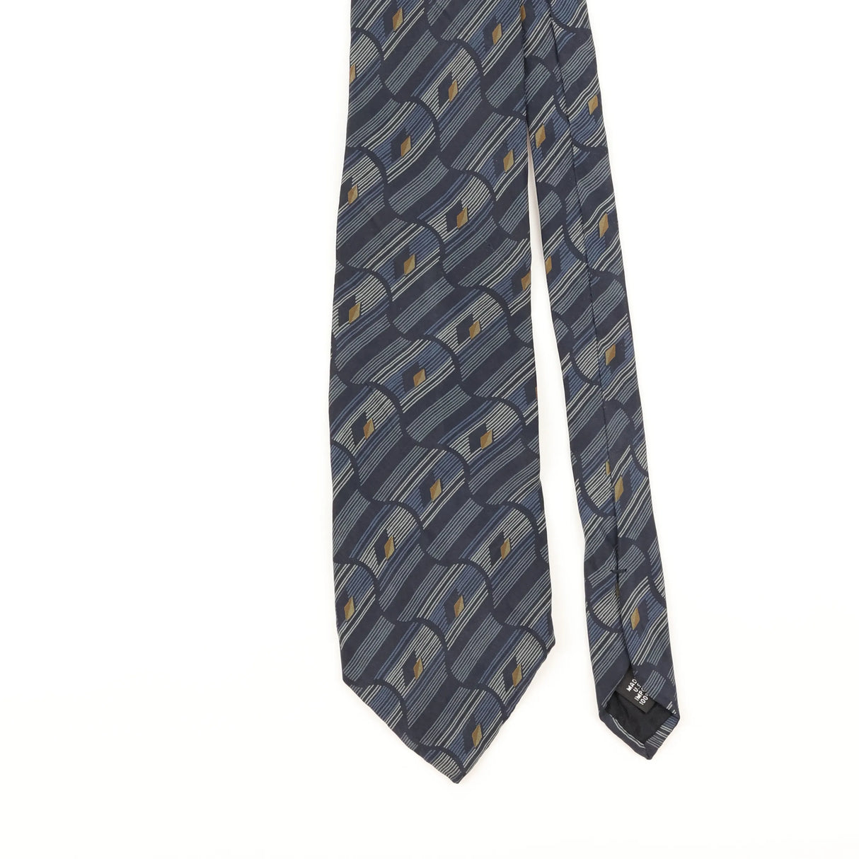 Front Detail of Vintage 1990's Geoffrey Beene Abstract Patterned Tie