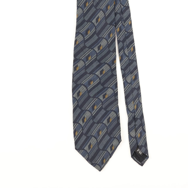 Front Detail of Vintage 1990's Geoffrey Beene Abstract Patterned Tie