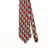 Front Detail of Vintage Bill Blass Geometric Patterned Tie