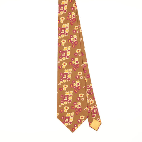 Front of Vintage 1980's Christian Dior Floral Patterned Tie