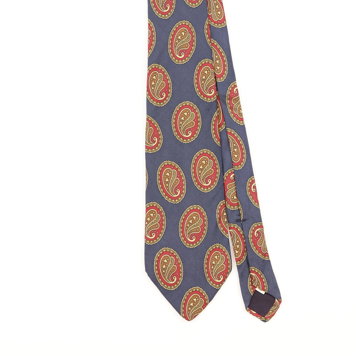 Front Detail of Vintage 1990's Paisley Patterned Tie