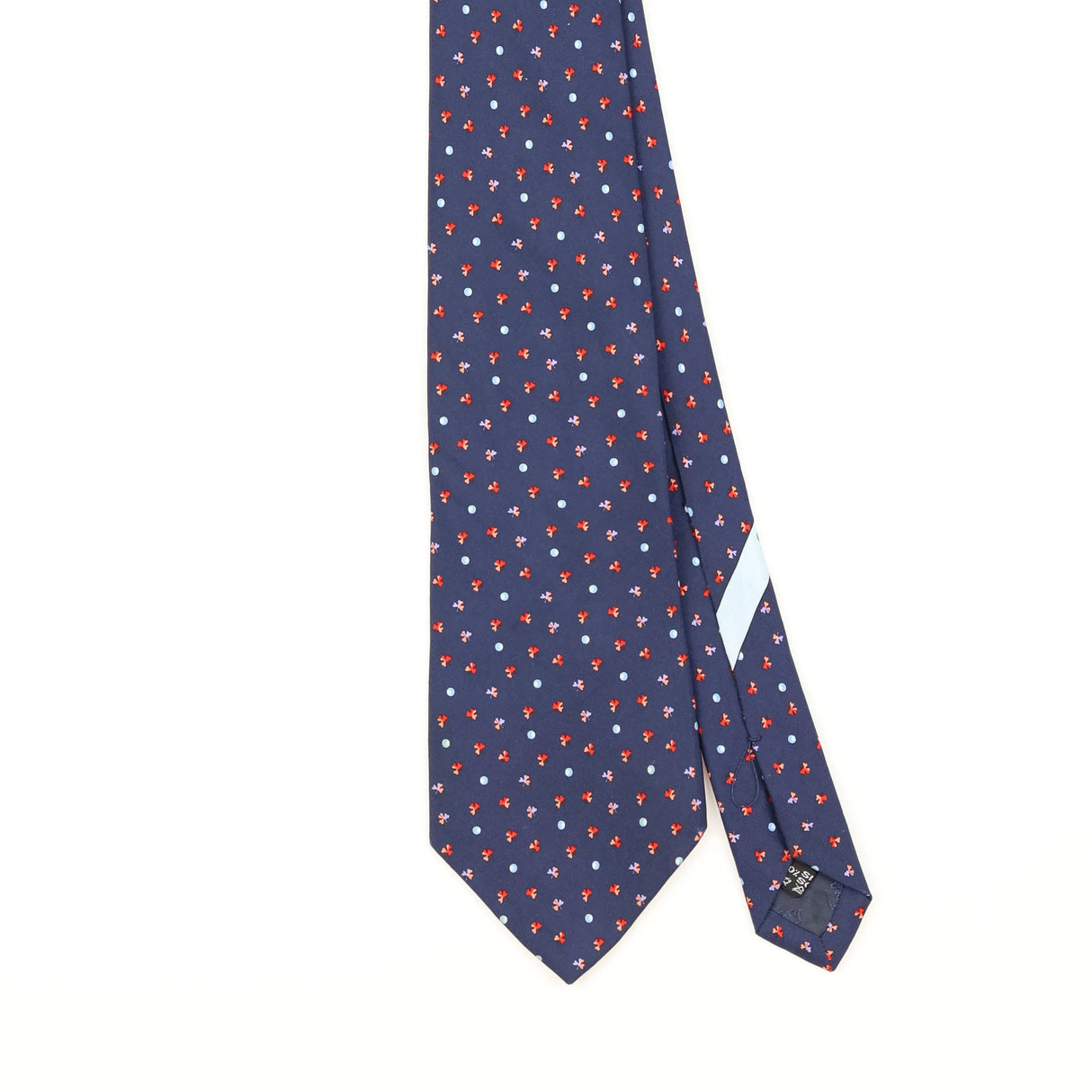Front Detail of Vintage 1990's Salvatore Ferragamo Geometric Patterned Tie