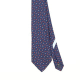 Front Detail of Vintage 1990's Salvatore Ferragamo Geometric Patterned Tie