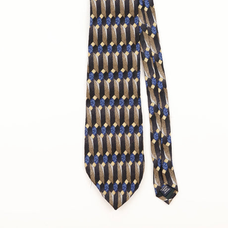 Front Detail of Vintage 1990's Stafford Geometric Patterned Tie
