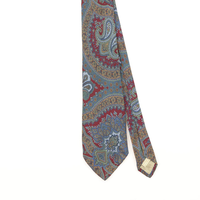Front Detail of Vintage 1990's Paisley Patterned Tie