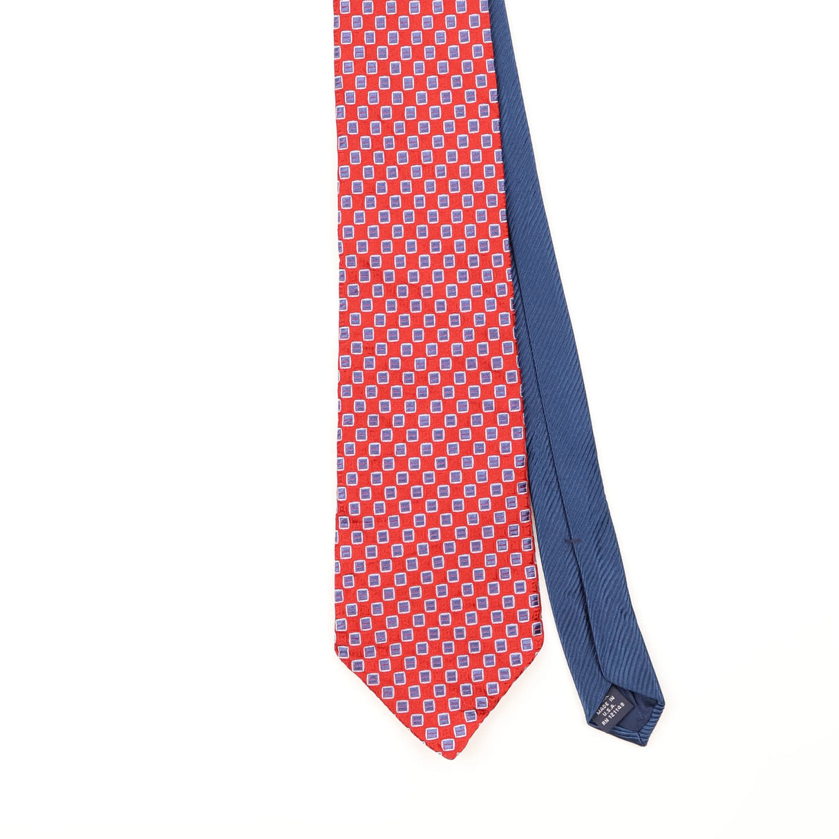 Front Detail of Vintage Tommy Hilfiger Geometric Patterned Tie