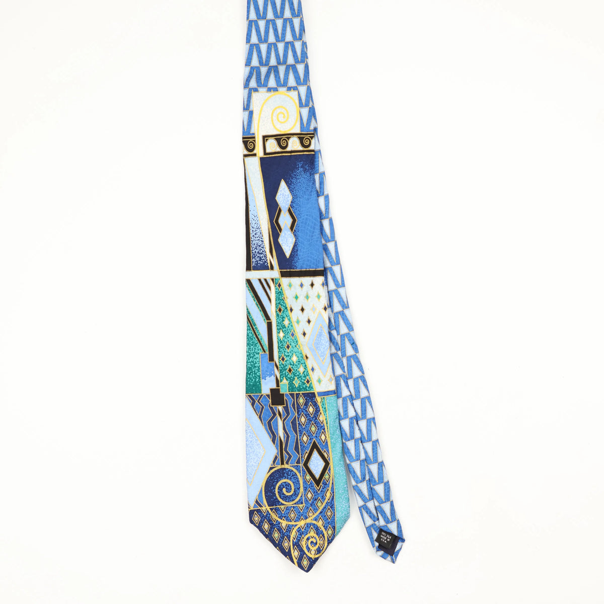 Front Front of Vintage 1990's Geometric Patterned Tie