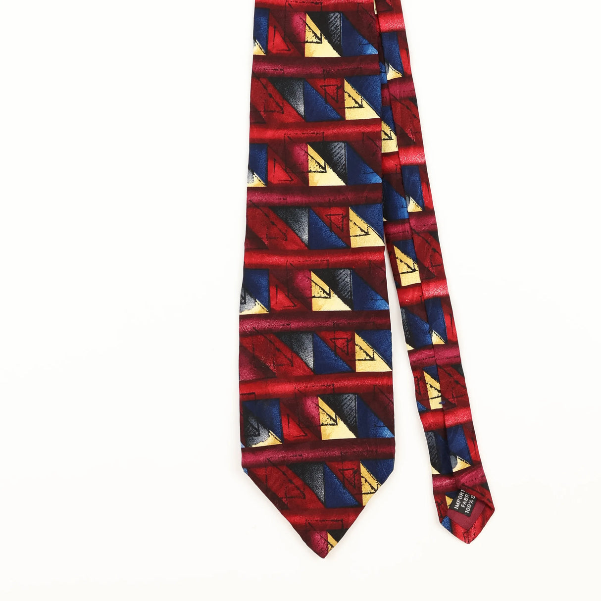 Front Detail of Vintage 1990's Manhattan Abstract Patterned Tie