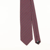Front Detail of Vintage 1990's Hugo Boss Striped Patterned Tie
