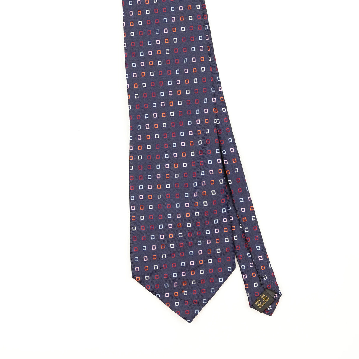 Front Front Detail of Vintage 1990's Ermenegildo Zegna Geometric Patterned Tie