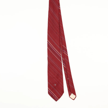 Front of Vintage Christian Dior Striped Patterned Tie