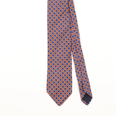 Front Detail of Vintage 1990's Brooks Brothers Geometric Patterned Tie