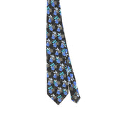 Front Front of Vintage 1990's Ermenegildo Zegna Flower Geometric Patterned Tie