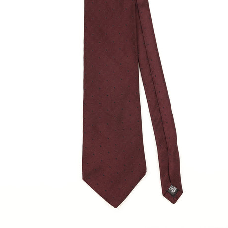Front Detail of Vintage 1990's Dkny Polka Dot Patterned Tie