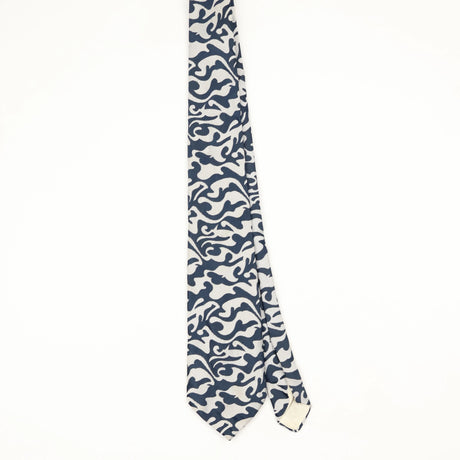 Front Front of Vintage 1980's Trevira Abstract Patterned Tie