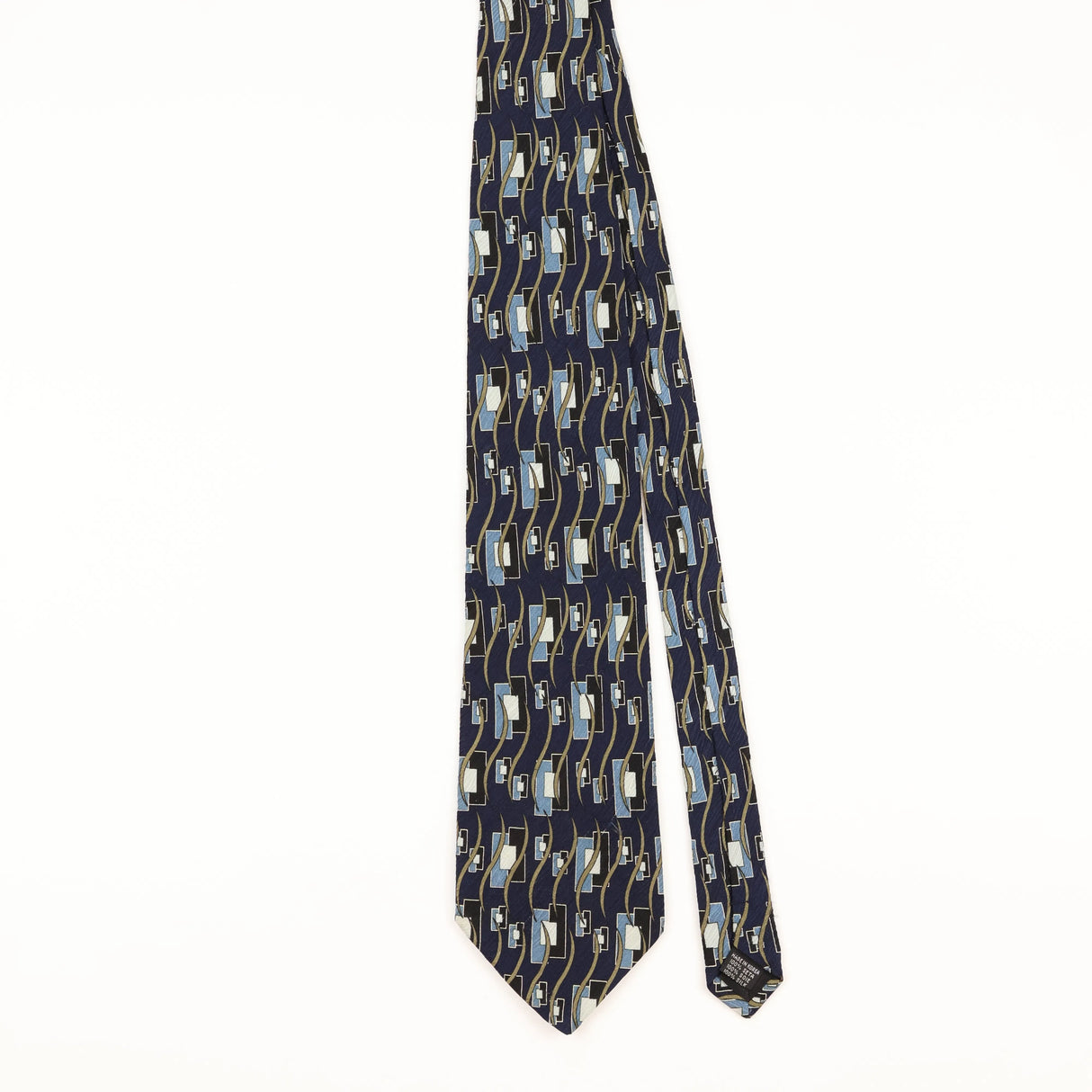 Front of Vintage 1990's Geometric Patterned Tie