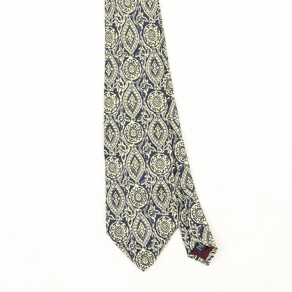 Front Front Detail of Vintage 1990's Ralph Lauren Geometric Patterned Tie