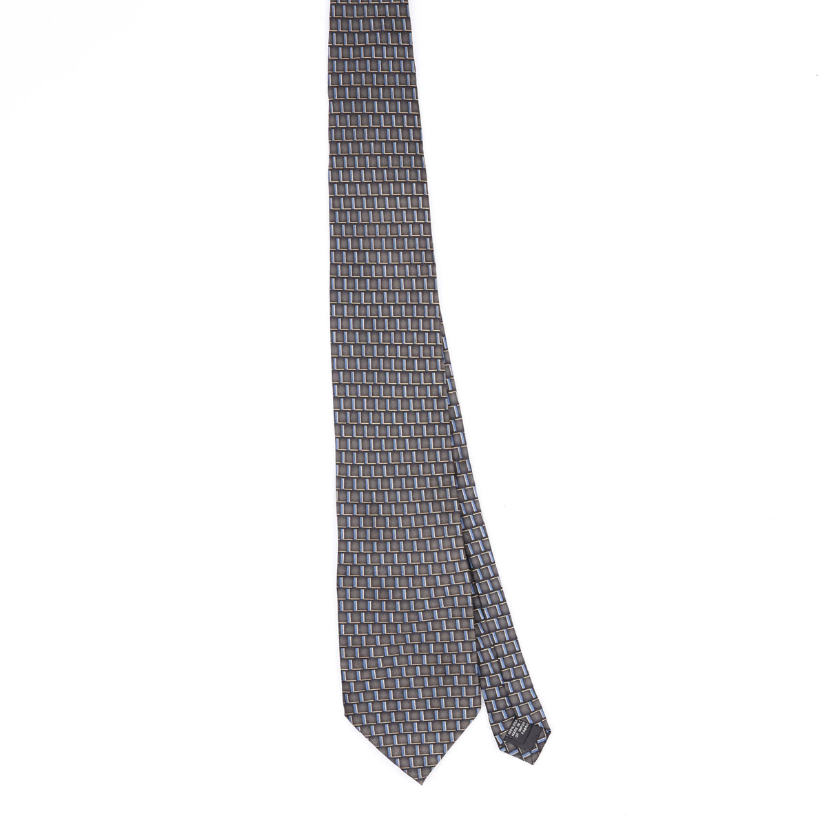 Front Front of Vintage Bill Blass Geometric Patterned Tie