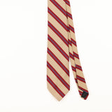 Front Detail of Vintage 1980's Resilio Striped Patterned Tie