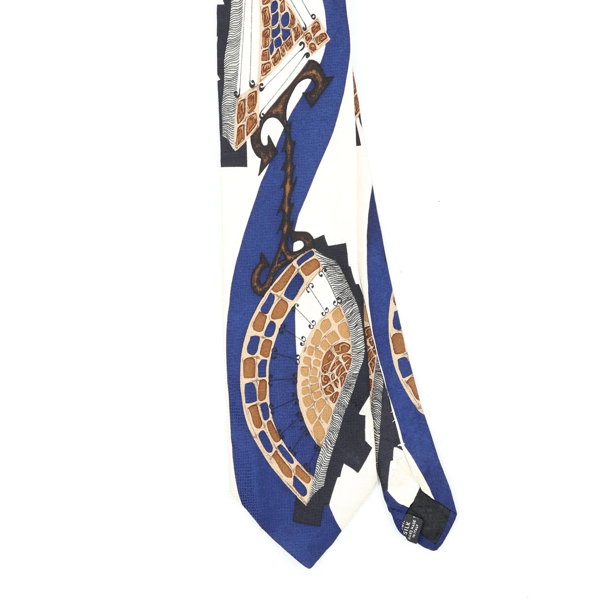 Front Front Detail of Vintage 1990's Abstract Patterned Tie