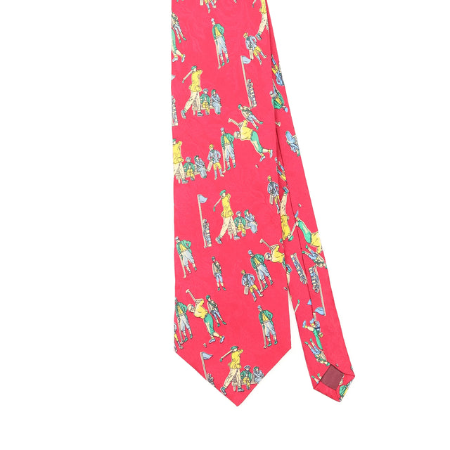 Front Detail of Vintage 1990's Cartoon Patterned Tie